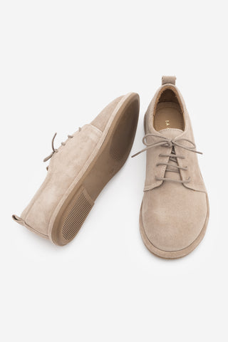Kadın Hakiki Deri Oxford Ayakkabı Bemor - Bej Süet