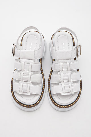 Kadın Hakiki Deri  Günlük Sandalet Guesa - Beyaz