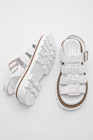 Kadın Hakiki Deri  Günlük Sandalet Guesa - Beyaz