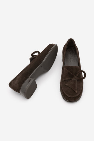 Kadın Hakiki Deri Loafer Günlük Ayakkabı Sanero - Kahve Süet