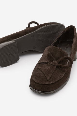 Kadın Hakiki Deri Loafer Günlük Ayakkabı Sanero - Kahve Süet