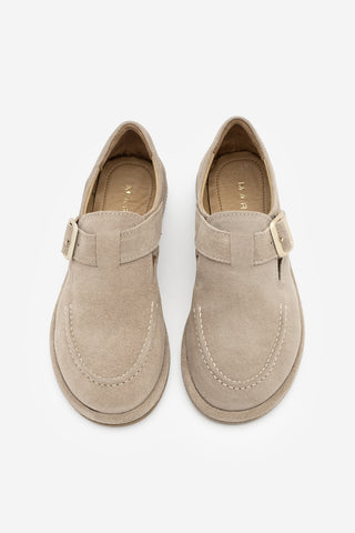 Kadın Hakiki Deri Loafer Günlük Ayakkabı Zepar - Bej Süet