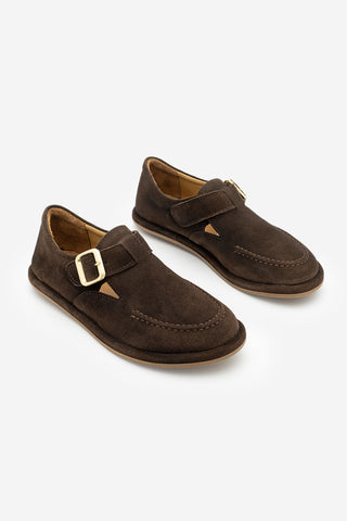 Kadın Hakiki Deri Loafer Günlük Ayakkabı Zepar - Kahve Süet