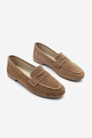 Kadın Hakiki Deri Loafer Ayakkabı Rosme - Taba