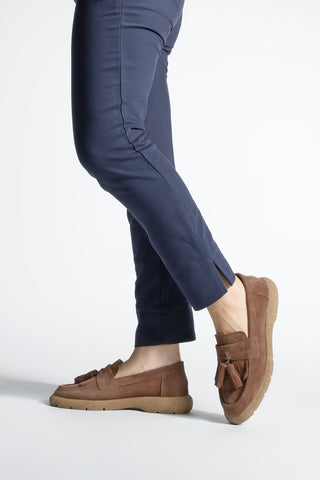 Kadın Hakiki Deri Loafer Günlük Ayakkabı Suma - Kahve Süet