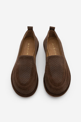 Kadın Hakiki Deri Loafer Günlük Ayakkabı Ranova - Kahve Süet