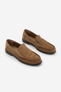 Kadın Hakiki Deri Makosen Loafer Günlük Ayakkabı Elsan - Camel Süet