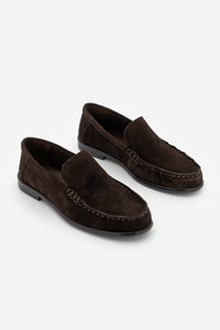 Kadın Hakiki Deri Makosen Loafer Günlük Ayakkabı Elsan - Kahve Süet