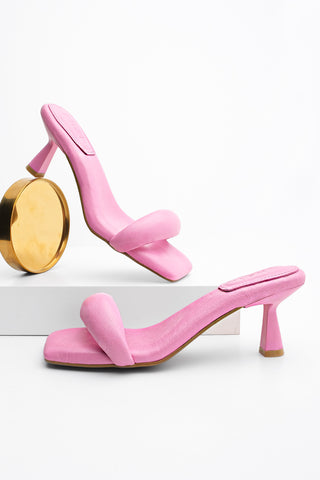 Kadın Hakiki Deri Topuklu Terlik Memory Hafıza Taban Ponez - Pembe