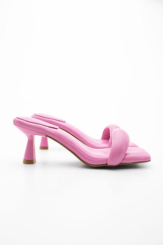 Kadın Hakiki Deri Topuklu Terlik Memory Hafıza Taban Ponez - Pembe