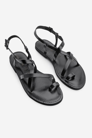 Kadın Hakiki Deri Günlük Sandalet Belova - Siyah