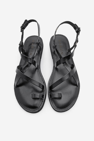 Kadın Hakiki Deri Günlük Sandalet Belova - Siyah