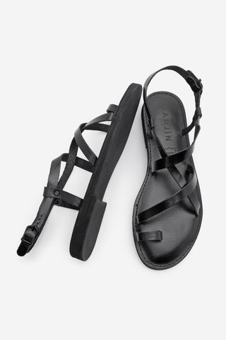 Kadın Hakiki Deri Günlük Sandalet Belova - Siyah