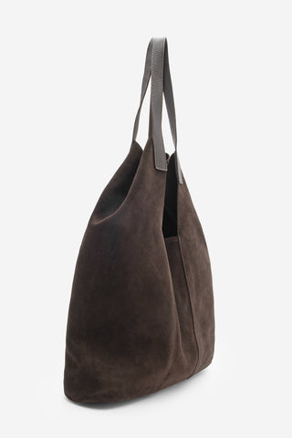 Kadın Hakiki Deri Omuz Çantası Filun - Kahve Süet