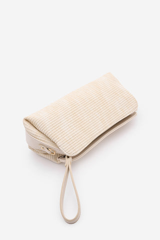Kadın Hasır Görünümlü Clutch & Portföy El Ve Omuz Çantası Amarte - Ekru