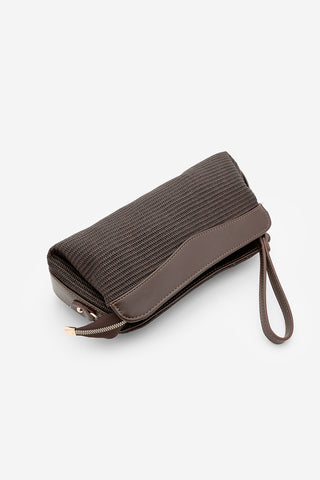 Kadın Hasır Görünümlü Clutch & Portföy El Ve Omuz Çantası Amarte - Kahve