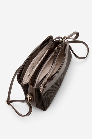 Kadın Hasır Görünümlü Clutch & Portföy El Ve Omuz Çantası Amarte - Kahve