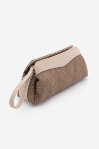 Kadın Hasır Görünümlü Clutch & Portföy El Ve Omuz Çantası Amarte - Vizon