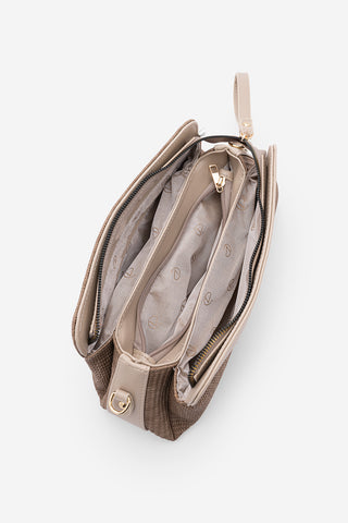 Kadın Hasır Görünümlü Clutch & Portföy El Ve Omuz Çantası Amarte - Vizon