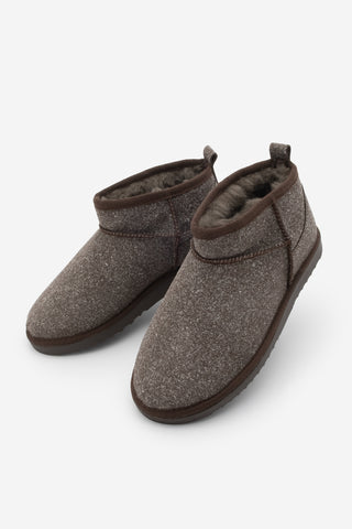 Kadın İçi Kürklü Günlük Bot Pasep - Kahve