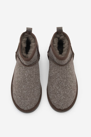 Kadın İçi Kürklü Günlük Bot Pasep - Kahve