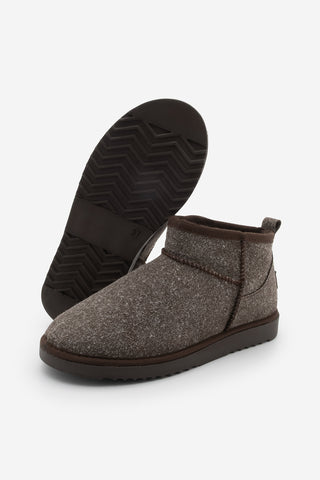 Kadın İçi Kürklü Günlük Bot Pasep - Kahve