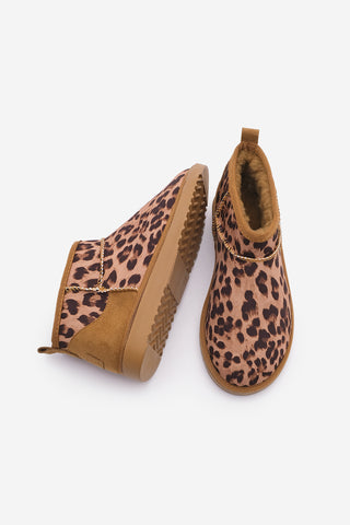 Kadın İçi Kürklü Günlük Bot Pasep - Leopar