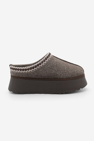 Kadın İçi Kürklü Günlük Kışlık Terlik Furenta - Kahve