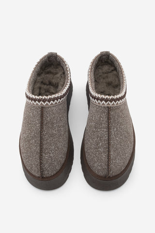 Kadın İçi Kürklü Günlük Kışlık Terlik Furenta - Kahve