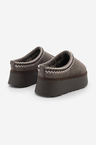 Kadın İçi Kürklü Günlük Kışlık Terlik Furenta - Kahve