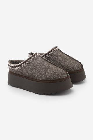 Kadın İçi Kürklü Günlük Kışlık Terlik Furenta - Kahve