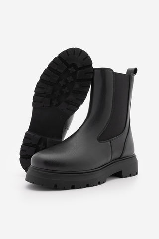Kadın Kalın Taban Bot Pelvas - Siyah