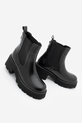 Kadın Kalın Topuklu Günlük Bot Fenros - Siyah