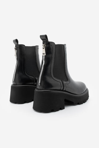 Kadın Kalın Topuklu Günlük Bot Fenros - Siyah