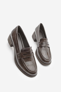 Kadın Loafer Günlük Topuklu Ayakkabı Nufit - Kahve