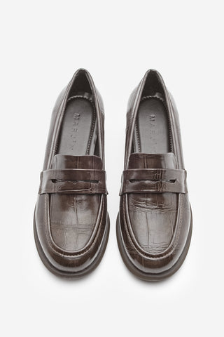 Kadın Loafer Günlük Topuklu Ayakkabı Nufit - Kahve