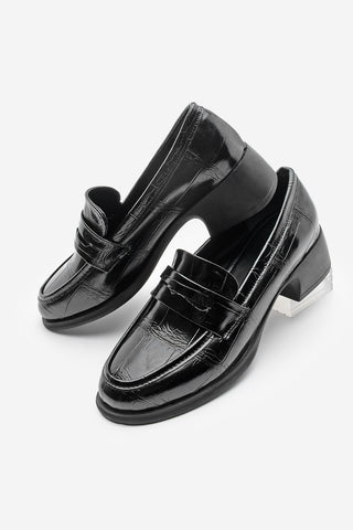 Kadın Loafer Günlük Topuklu Ayakkabı Nufit - Siyah
