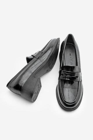 Kadın Loafer Günlük Topuklu Ayakkabı Nufit - Siyah