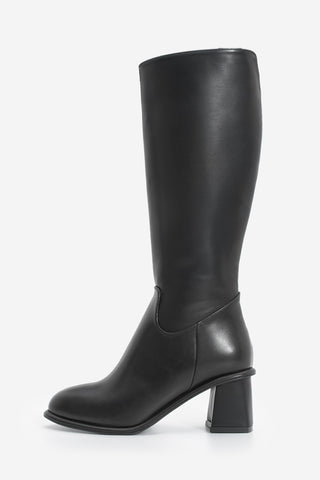 Kadın Topuklu Çizme Socite - Siyah