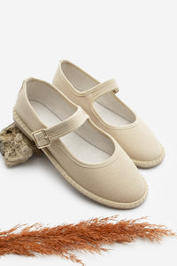 Kadın Keten Bantlı Babet Mirces - Bej