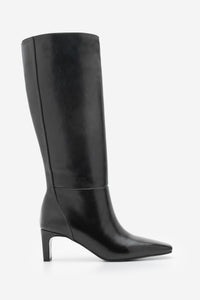 Kadın Küt Burun Topuklu Çizme Doreka - Siyah