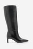 Kadın Küt Burun Topuklu Çizme Doreka - Siyah