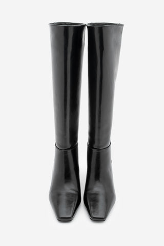 Kadın Küt Burun Topuklu Çizme Doreka - Siyah