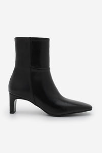 Kadın Küt Burun Topuklu Bot Sivet - Siyah