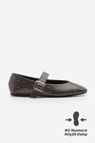 Kadın Zımbalı Babet Velona - Kahve