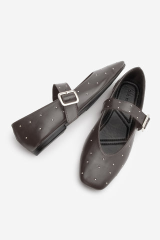 Kadın Zımbalı Babet Velona - Kahve