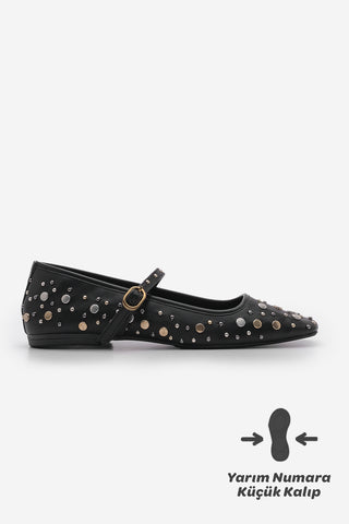 Kadın Küt Burun Babet Narva - Siyah