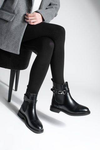 Kadın Tokalı Günlük Bot Apade - Siyah