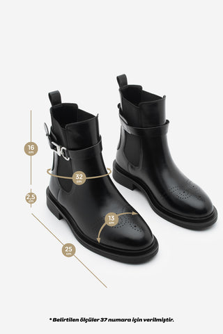 Kadın Tokalı Günlük Bot Apade - Siyah