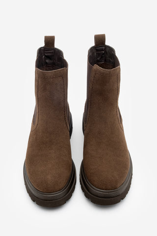 Kadın Lastikli Günlük Bot Rupit - Kahve Süet